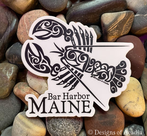 Sticker - Lobster Tribal - Bar Harbor, MAINE