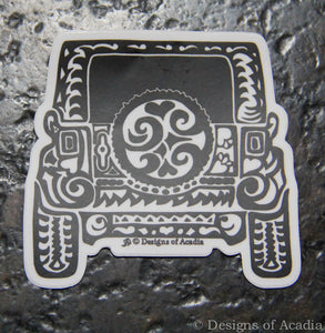 Sticker - JEEP - Rearview Tribal Tattoo